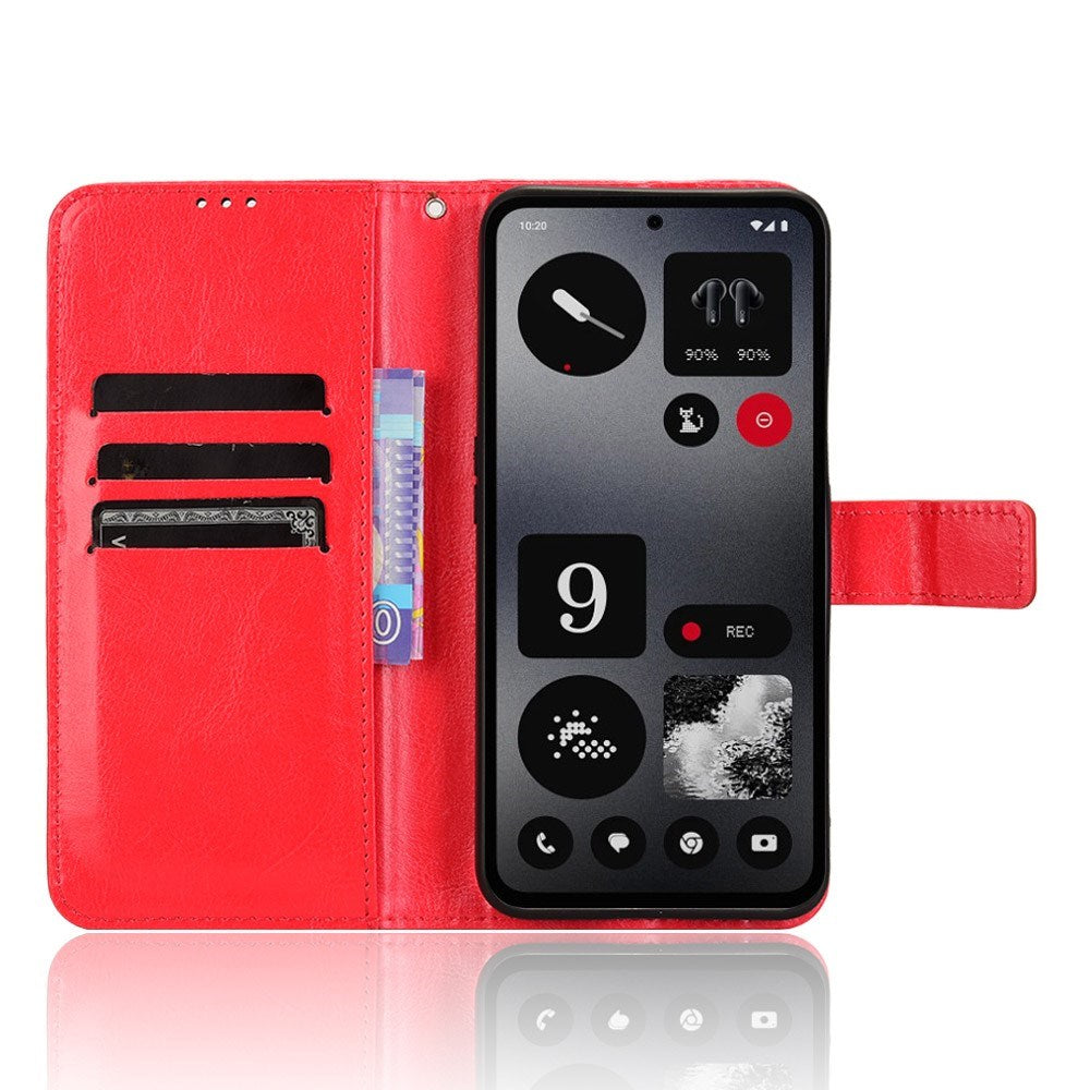EIDERWOOD Nothing CMF Phone 1 Faux Leather Flip Case with Strap - Red