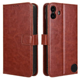 EIDERWOOD Nothing CMF Phone 1 Faux Leather Flip Case with Strap - Brown