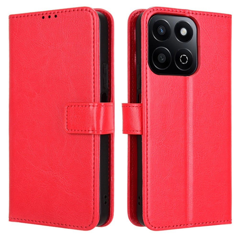 EIDERWOOD Honor 200 Smart Faux Leather Flip Case with Strap - Red