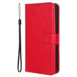 EIDERWOOD Honor 200 Smart Faux Leather Flip Case with Strap - Red