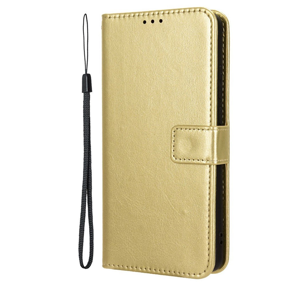 EIDERWOOD Honor 200 Smart Faux Leather Flip Case with Strap - Gold