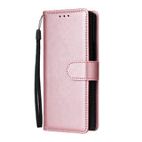 EIDERWOOD Samsung Galaxy Z Fold6 Faux Leather Flip Case with Card Holder & Strap - Pink