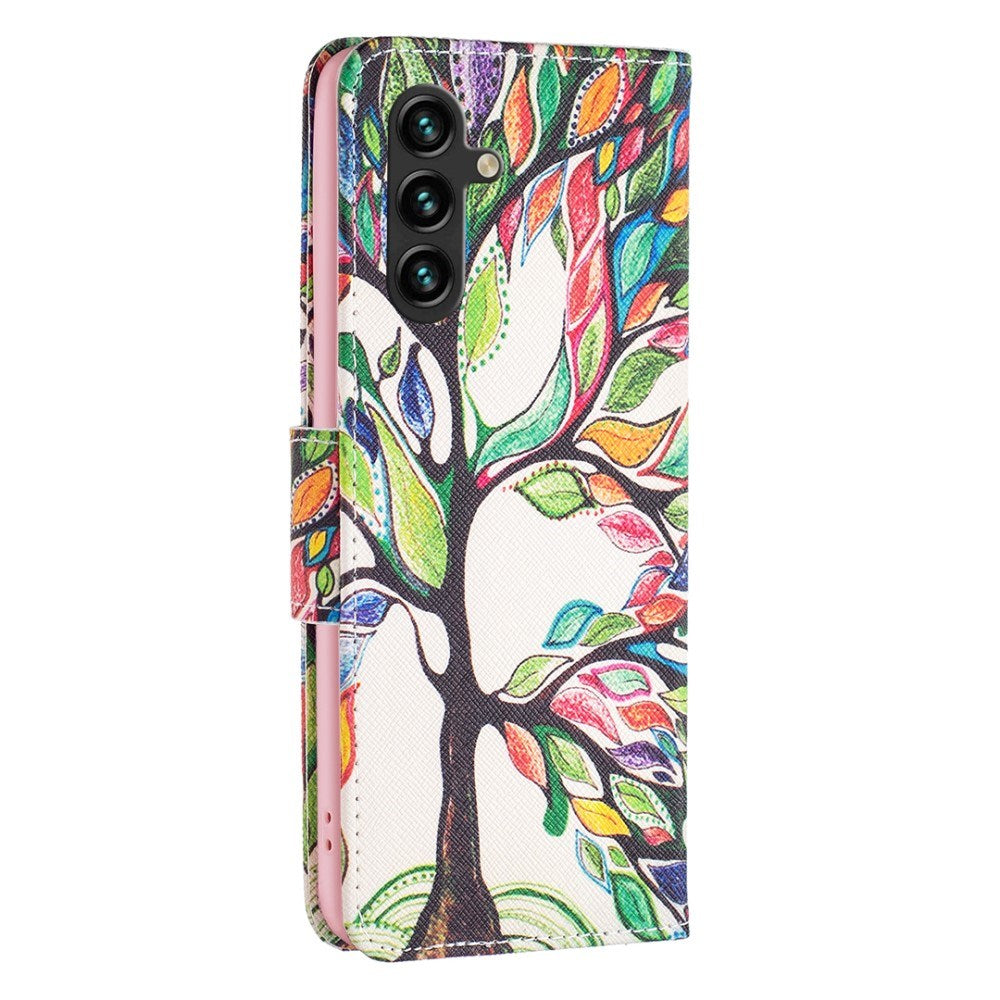 EIDERWOOD Samsung Galaxy A16 Læder Flip Cover m. Pung & Print - Tree