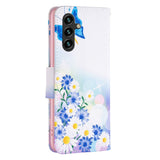 EIDERWOOD Samsung Galaxy A16 Leather Flip Case w. Wallet & Print - Butterfly & Flowers