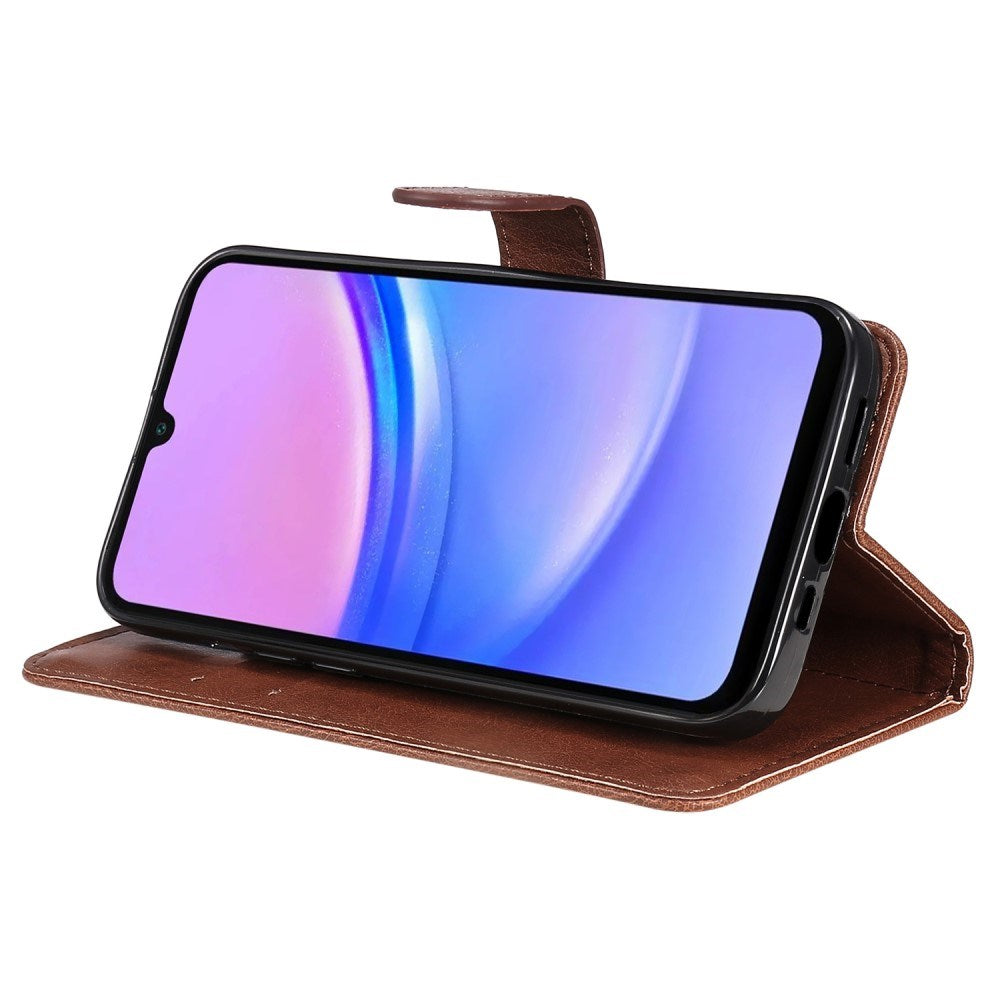 Samsung Galaxy A16 (4G/5G) Artificial Leather Flip Case w. Wallet - Brown