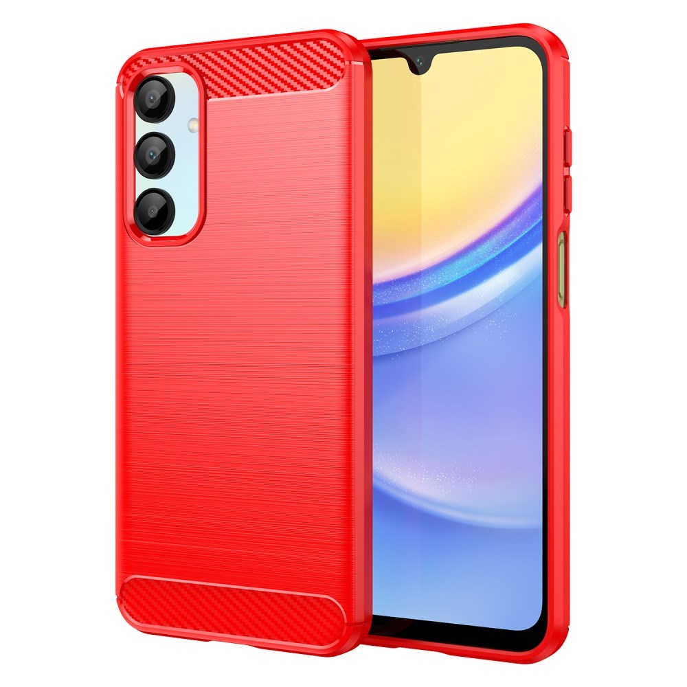 EIDERWOOD Samsung Galaxy A16 (4G/5G) Brushed Carbon Plastic Case - Red