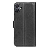 EIDERWOOD Samsung Galaxy A06 Litchi Leather Flip Case w. Wallet - Black