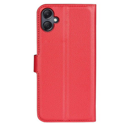 EIDERWOOD Samsung Galaxy A06 Litchi Leather Flip Case with Wallet - Red