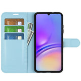 EIDERWOOD Samsung Galaxy A06 Litchi Leather Flip Case w. Wallet - Blue