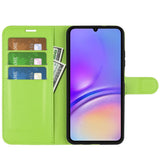 EIDERWOOD Samsung Galaxy A06 Litchi Leather Flip Case w. Wallet - Grøn