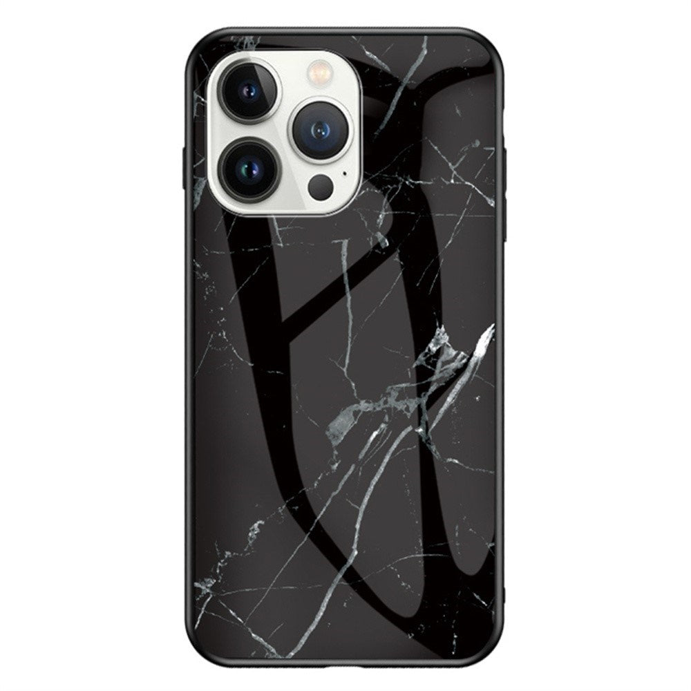 EIDERWOOD iPhone 16 Pro Max Case with Glass Back - Black Marble
