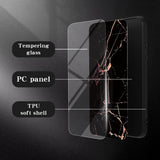 EIDERWOOD iPhone 16 Pro Max Case with Glass Back - Black Marble