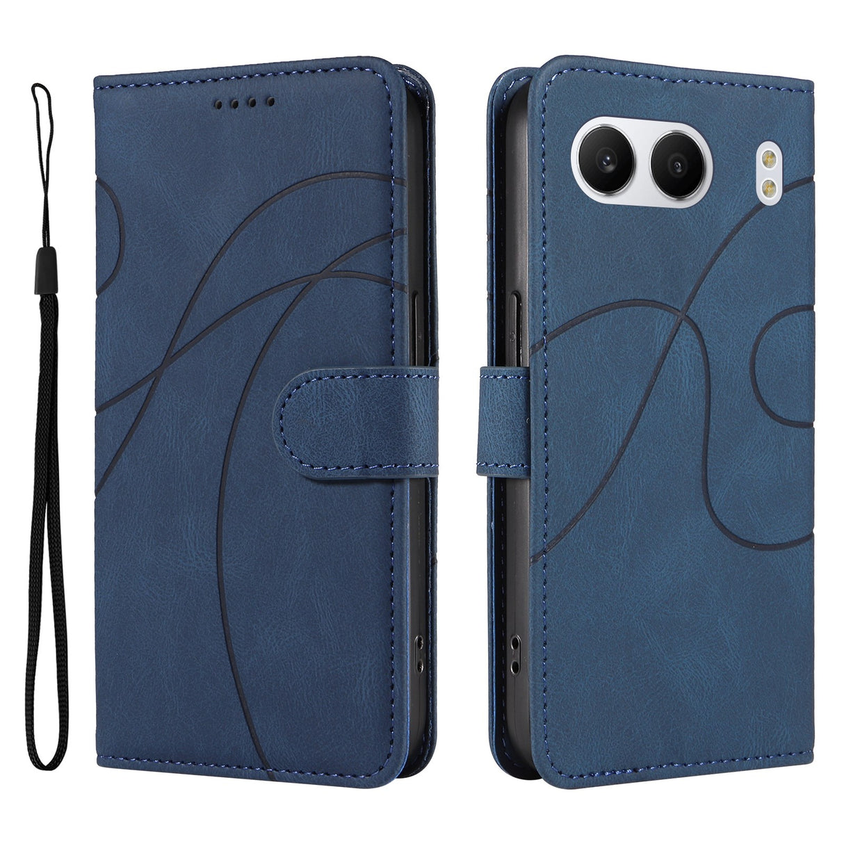 EIDERWOOD OnePlus Nord 4 Patterned Leather Case with Wallet & Strap - Blue