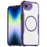 EIDERWOOD iPhone 16e Hybrid Carbon Case with Reinforced Corners - MagSafe Compatible - Purple