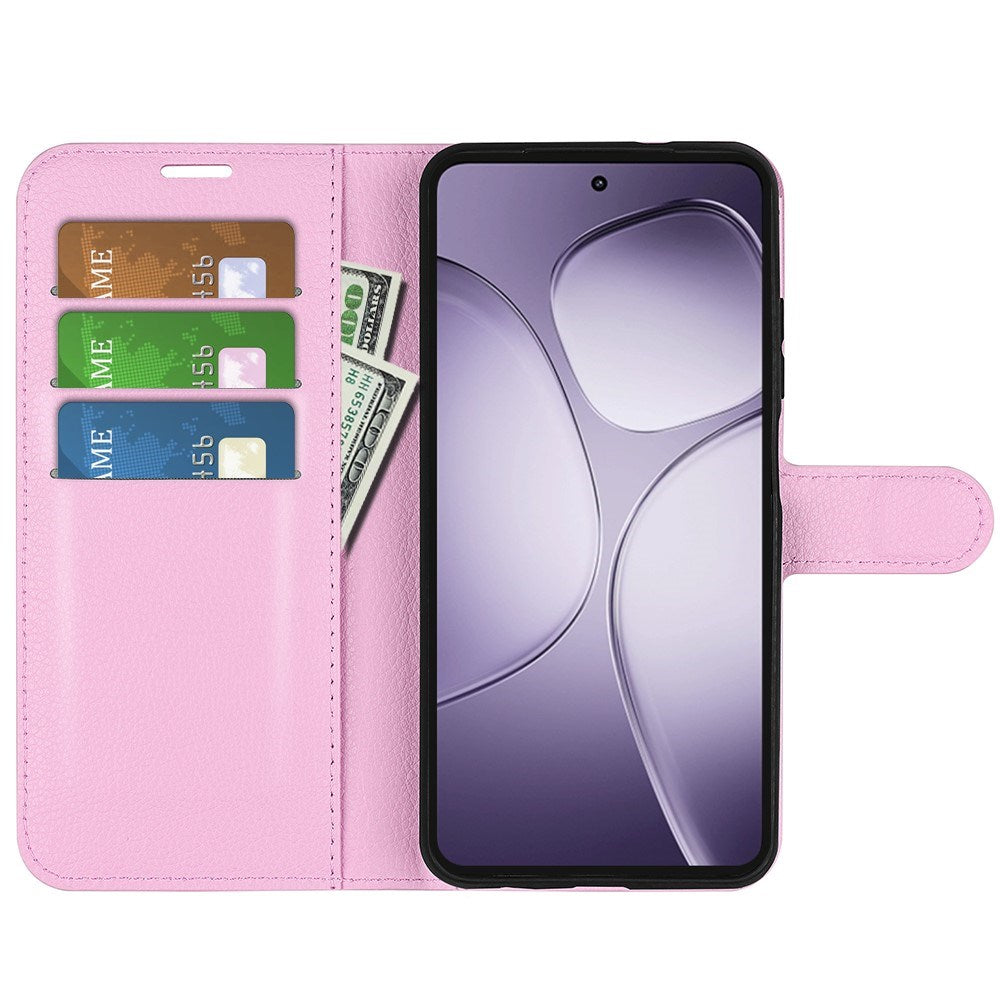 EIDERWOOD Xiaomi 14T Pro Litchi Leather Wallet Case - Pink