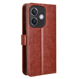 EIDERWOOD Oppo A60 / A40M / A40 Faux Leather Flip Case with Strap - Brown