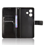 EIDERWOOD Oppo A60 / A40M / A40 Faux Leather Flip Case with Strap - Black