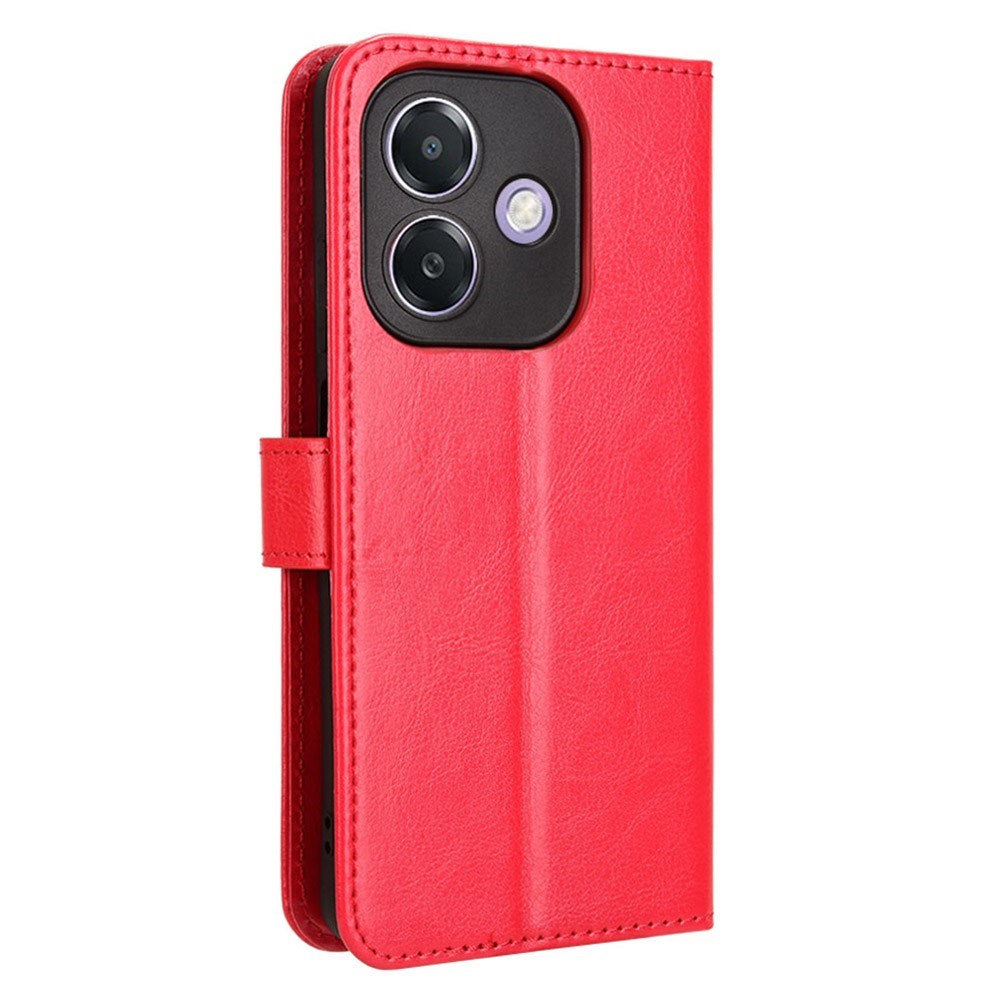 EIDERWOOD Oppo A60 / A40M / A40 Faux Leather Flip Case with Strap - Red