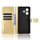 EIDERWOOD Oppo A60 / A40M / A40 Faux Leather Flip Case with Strap - Gold
