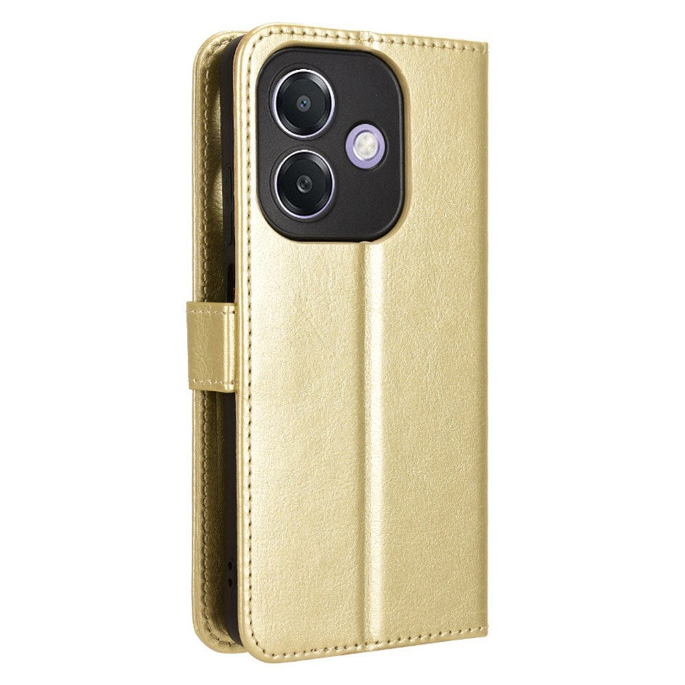 EIDERWOOD Oppo A60 / A40M / A40 Faux Leather Flip Case with Strap - Gold