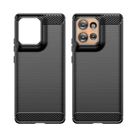 EIDERWOOD Motorola Edge 50 Cover m. Carbon Fiber Texture - Black