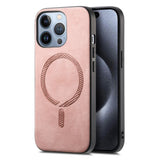 iPhone 16 Pro Leatherette Case - MagSafe Compatible - Pink