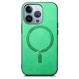 iPhone 16 Pro Leatherette Case - MagSafe Compatible - Green