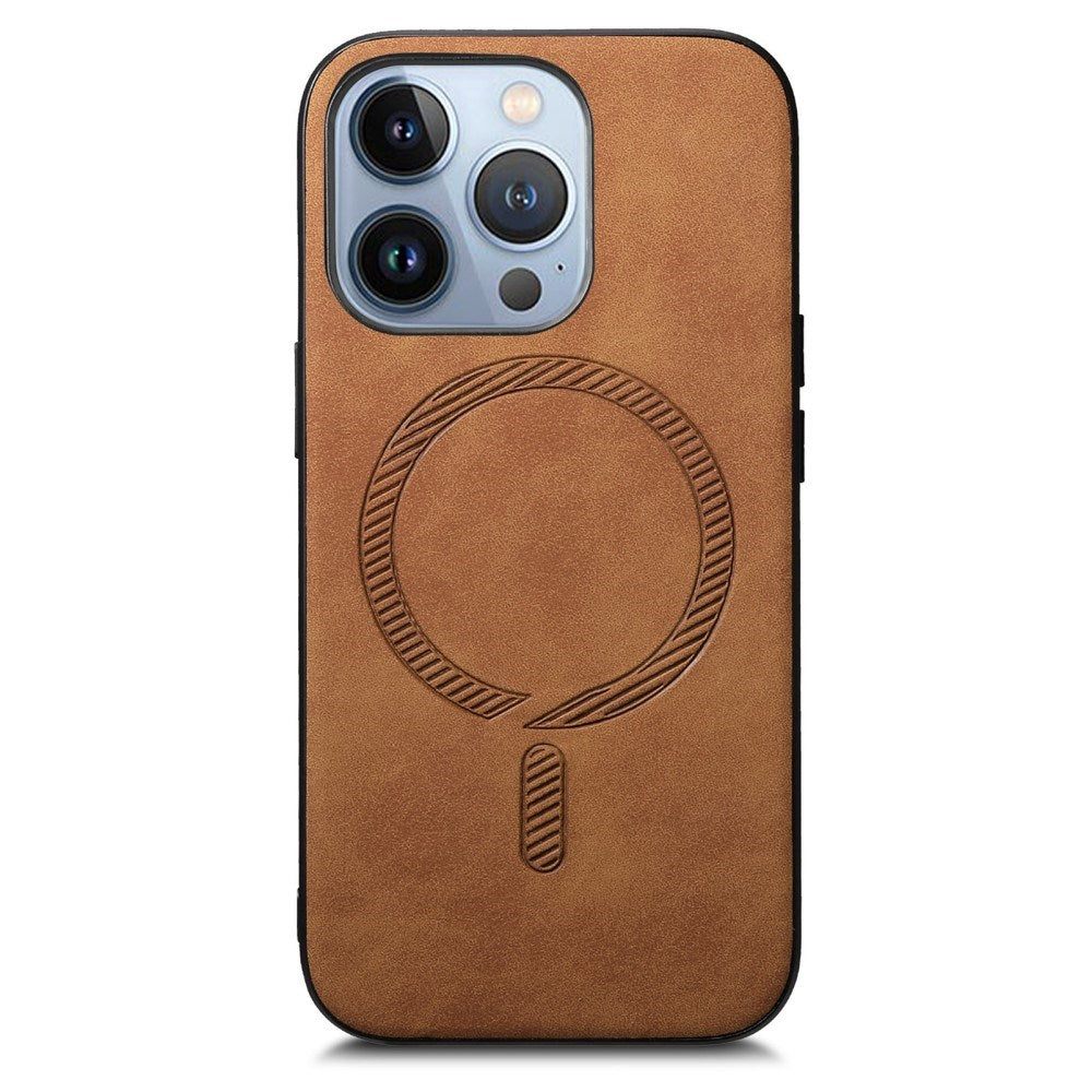 iPhone 16 Pro Leatherette Case - MagSafe Compatible - Brown