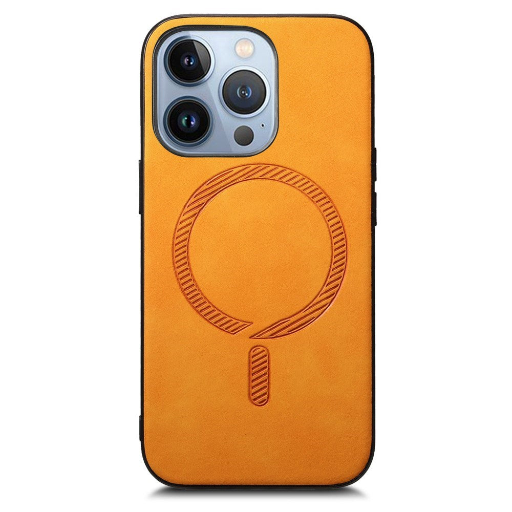 iPhone 16 Pro Leatherette Case - MagSafe Compatible - Yellow