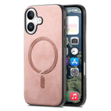 iPhone 16 Leatherette Case - MagSafe Compatible - Pink