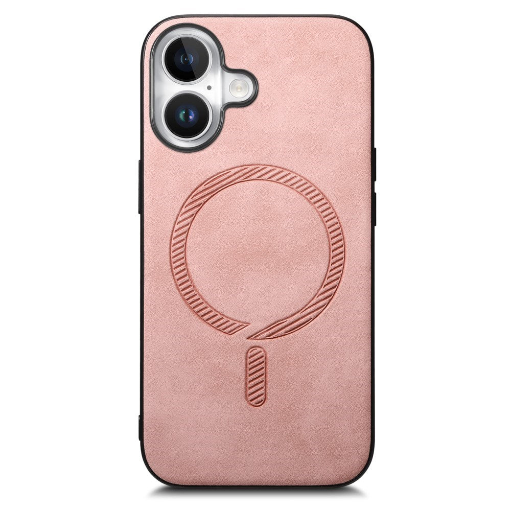 iPhone 16 Leatherette Case - MagSafe Compatible - Pink