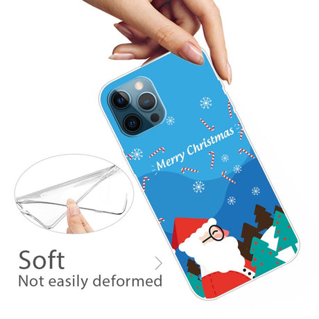 EIDERWOOD iPhone 16 Pro Flexible Plastic Christmas Case - Santa Claus in Snowy Weather