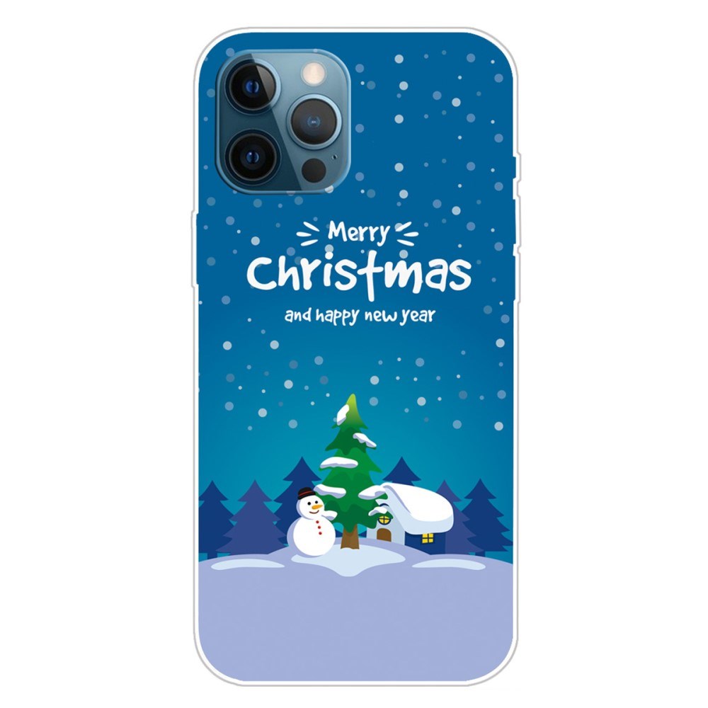 EIDERWOOD iPhone 16 Pro Flexible Plastic Christmas Case - Snowman and Christmas Tree