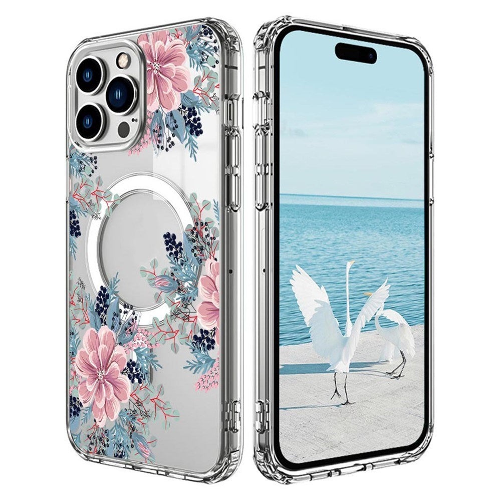 EIDERWOOD iPhone 16 Pro Hybrid Plastic Case - MagSafe Compatible - Flowers