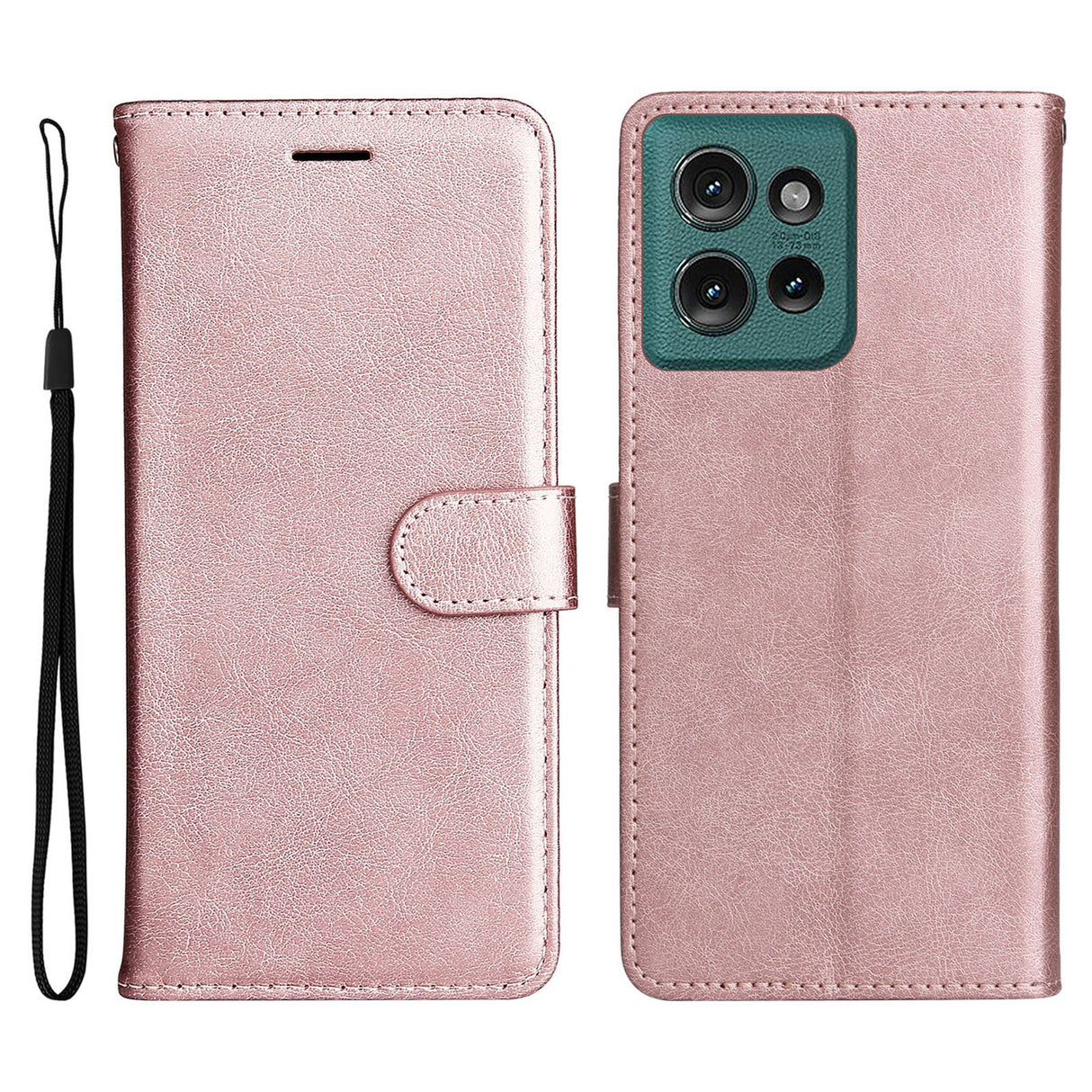 Motorola Edge 50 Wallet Flip Case in Leather with Wallet - Pink