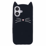 EIDERWOOD iPhone 16 Plus Silicone Case with Cat Ears - Black