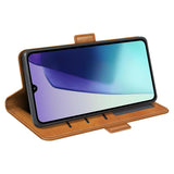 EIDERWOOD Xiaomi Redmi 14C / Poco C75 Faux Leather Flip Case with Cardholder & Stand Function - Light Brown