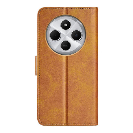 EIDERWOOD Xiaomi Redmi 14C / Poco C75 Faux Leather Flip Case with Cardholder & Stand Function - Light Brown