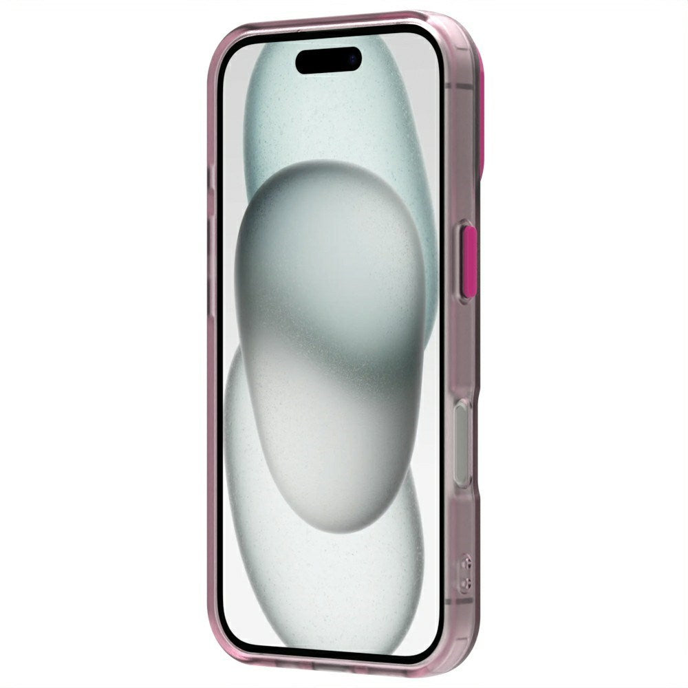 EIDERWOOD iPhone 16 Hybrid Plastic Case - MagSafe Compatible - Transparent / Pink