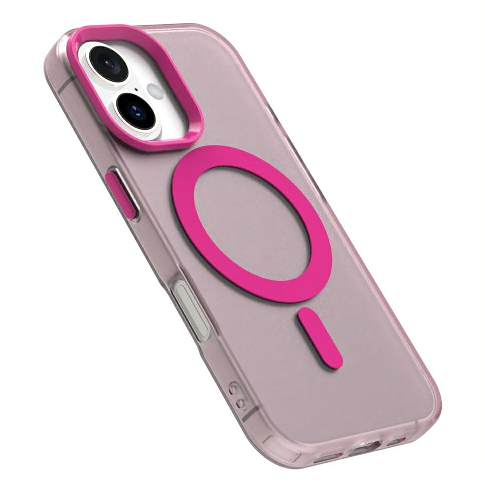 EIDERWOOD iPhone 16 Hybrid Plastic Case - MagSafe Compatible - Transparent / Pink