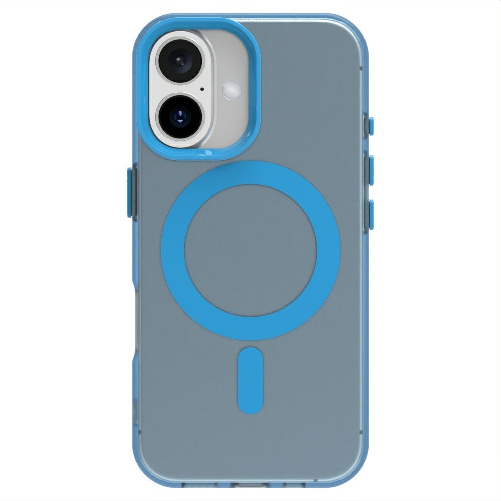 EIDERWOOD iPhone 16 Hybrid Plastic Case - MagSafe Compatible - Transparent / Blue