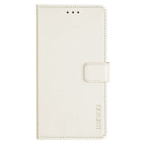 EIDERWOOD iPhone 16 Pro Max Faux Leather Flip Case with Wallet & Stand Function - White
