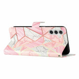 EIDERWOOD Samsung Galaxy S25+ (Plus) Flip Case with Card Holder & Strap - Pink Marble