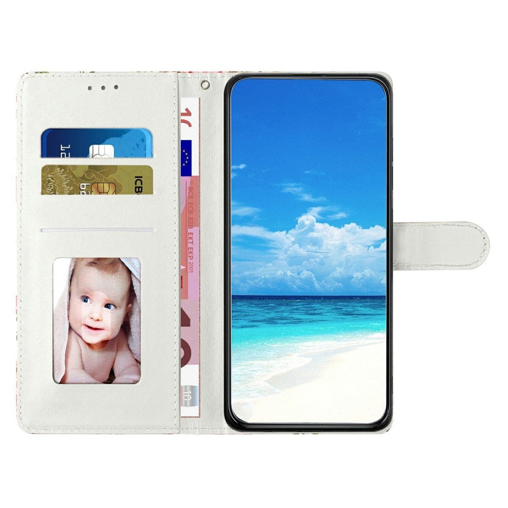 EIDERWOOD Samsung Galaxy S25+ (Plus) Flip Case with Card Holder & Strap - Flowers