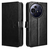 EIDERWOOD TCL 50 Pro Nxtpaper (5G) Leather Flip Case with Stand & Wallet - Black