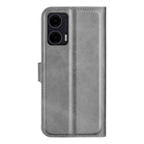 Practical Flip Case for Motorola Moto G35 5G in PU Leather - Grey