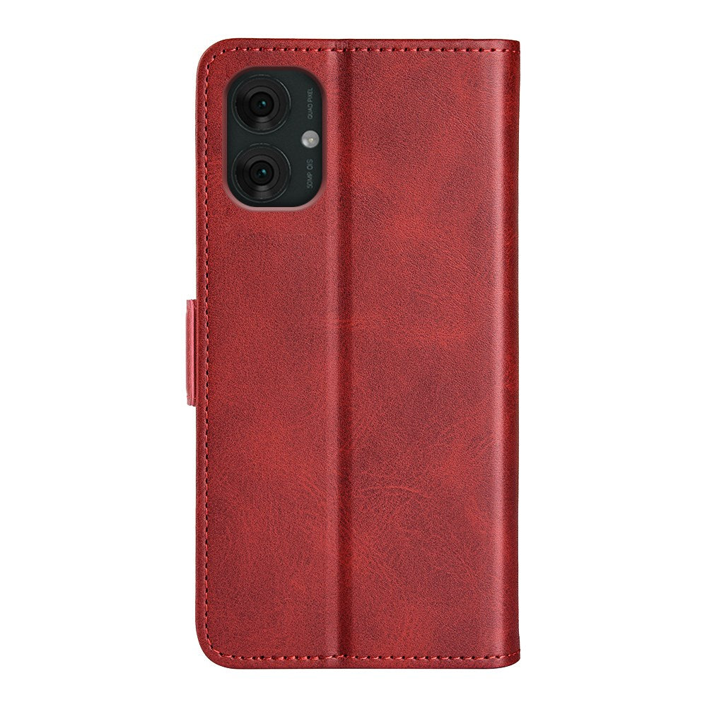 Motorola Moto G55 Wallet Flip Case in Leather with Wallet - Red