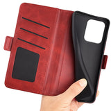 EIDERWOOD Motorola Edge 50 Neo Wallet Flip Case in Leather with Wallet - Red