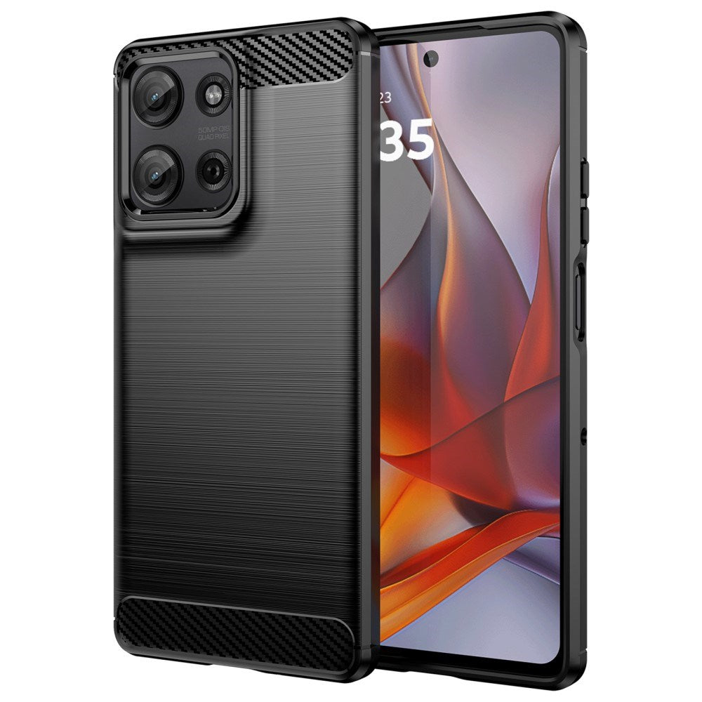 EIDERWOOD Motorola Moto G75 (5G) Brushed Carbon Case - Black