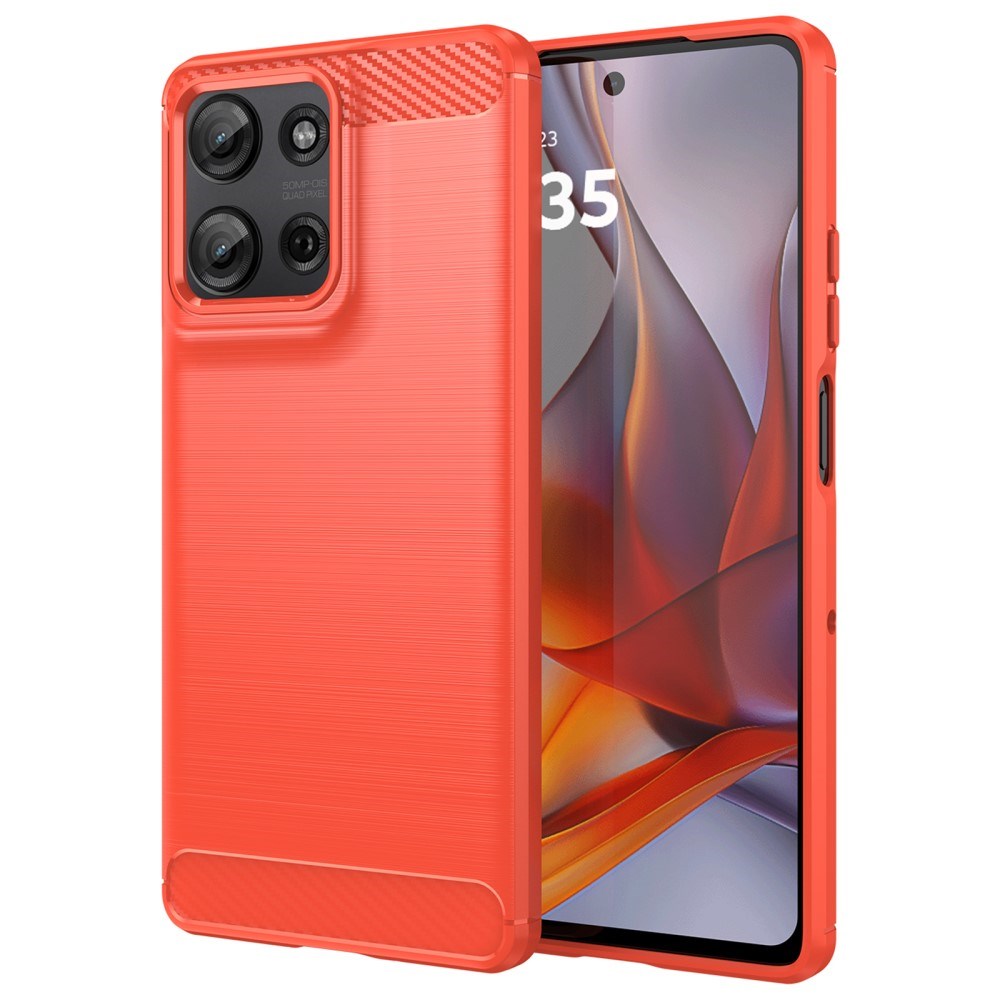 EIDERWOOD Motorola Moto G75 (5G) Brushed Carbon Case - Red